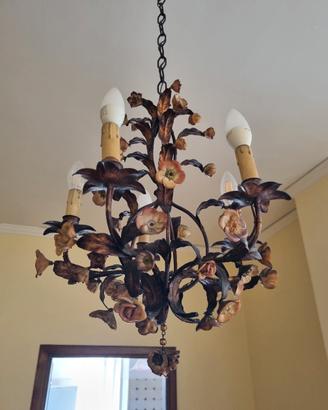 lampadario primi 900 in ferro battuto
