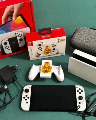 Nintendo Switch oled + custodia + grip Zelda