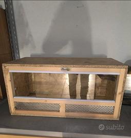 teca per rettili in legno