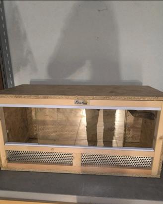 teca per rettili in legno