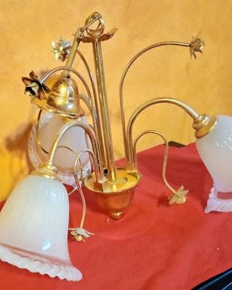 Lampadario vintage 3 luci – 59 €