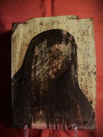 MADONNA ADDOLORATA–OLIO SU RAME-1600-DA RESTAURARE