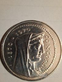 Mille lire Concordia Centenario 1970
