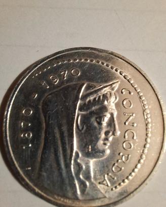Mille lire Concordia Centenario 1970