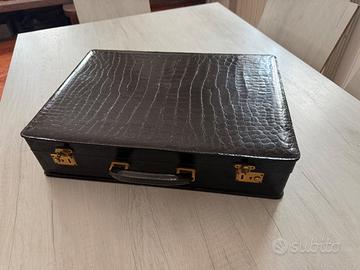 Borsa 24 ore pelle coccodrillo