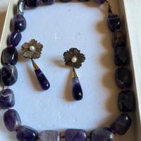 Parure collana e orecchini in ametista