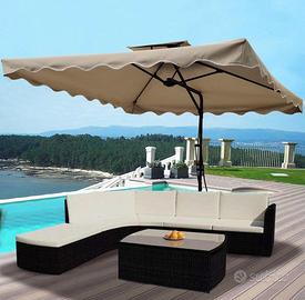 Ombrellone Decentrato 2,5x2,5 MT Chiusura a Leva