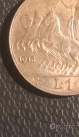 1 lira Argento del 1916 "Quadriga Briosa" 