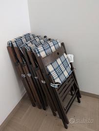 Sedie pieghevoli in legno