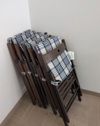 Sedie pieghevoli in legno
