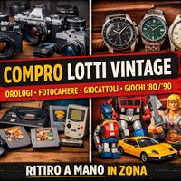 Lotti vintage: orologi, foto, giochi e giocattoli