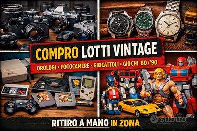 Lotti vintage: orologi, foto, giochi e giocattoli