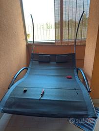 Sdraio a dondolo con lettino doppio chaise longue