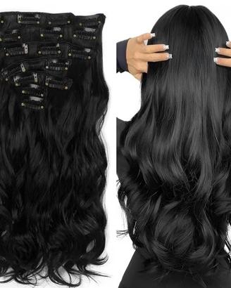 EXTENSION CAPELLO LUNGO COLORE NERO. 