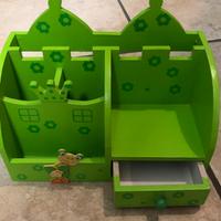 Organizer da tavolo/scrivania c/piccolo cassetto