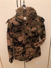 Giacca militare mimetica Subdued con pelliccia tgS