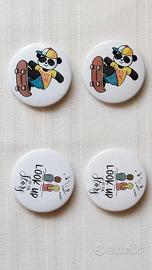 Spilla Pin Metallo rotonda soggetti vari