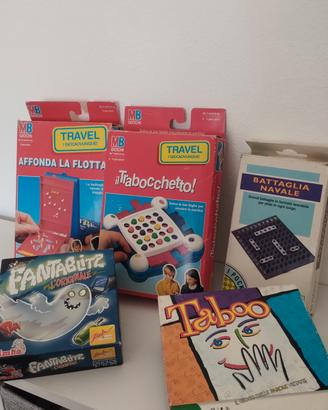 Lotto 5 Giochi da Tavolo da Viaggio e Vintage