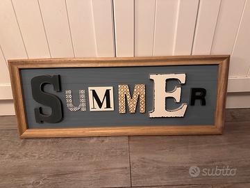 Quadro scritta summer