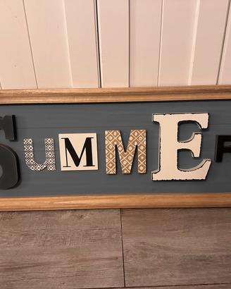 Quadro scritta summer