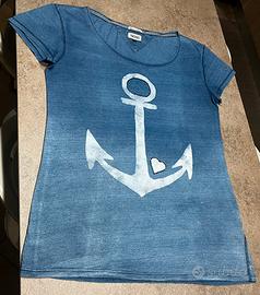 T-shirt donna Hilfiger Denim Blu - Taglia L