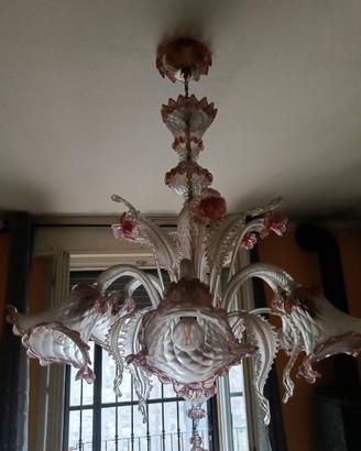 LAMPADARIO DI MURANO 6 FIORI