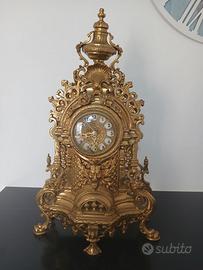 Orologio Grande da Tavolo 59 cm in Bronzo Dorato S