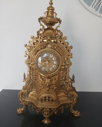 Orologio Grande da Tavolo 59 cm in Bronzo Dorato S