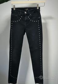 jeans neri con borchie