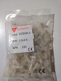 100 Cappucci terminali isolati in nylon