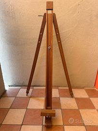Set 2 Cavalletti da Pittura a Treppiede in Legno –