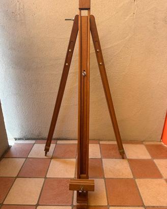Set 2 Cavalletti da Pittura a Treppiede in Legno –