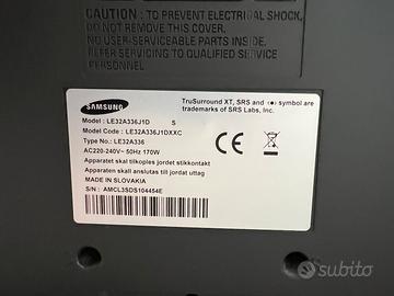 Tv Samsung HD ready 32 pollici + decoder