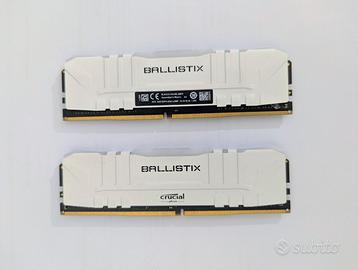 Ram Crucial Ballistix 16gb DDr4 (2x8) white RGB
