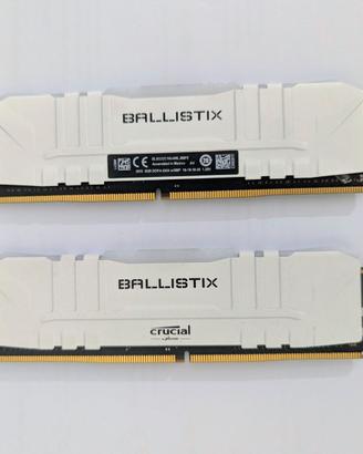 Ram Crucial Ballistix 16gb DDr4 (2x8) white RGB