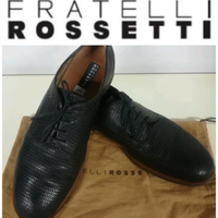 Fratelli ROSSETTI SCARPA STRINGATA PELLE BLU n'10
