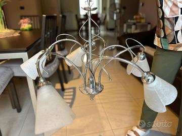 Lampadario con 5 punti luce per soggiorno cucina