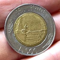 Moneta Rara 500 Lire con errore