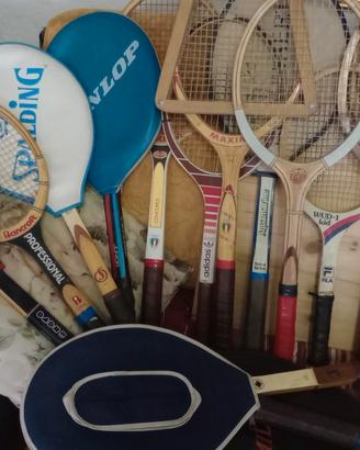 50 racchette tennis legno vintage 