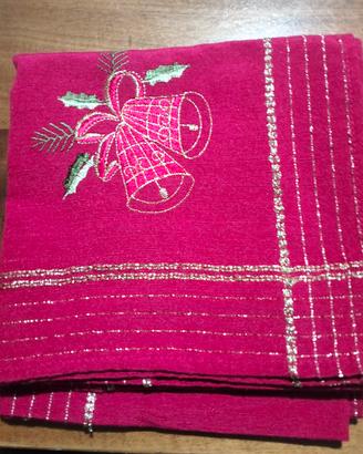 Centrotavola vintage natalizio ricamato. 