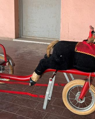 Calesse cavallino triciclo a pedali vintage