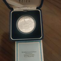 Austria: 100 Scellini argento Mozart - no oncia