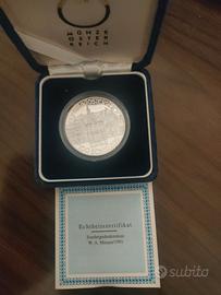 Austria: 100 Scellini argento Mozart - no oncia