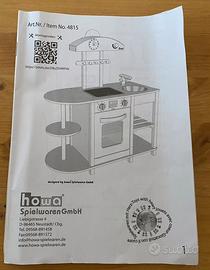 Howa cucina per bambini deluxe in legno 48150