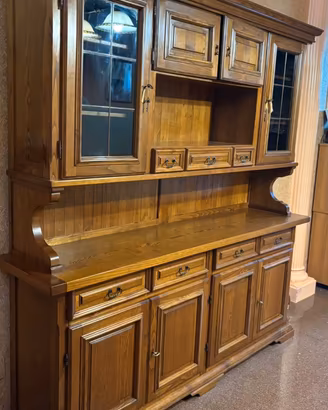 Sala da pranzo Legno Arve tinta Noce chiaro