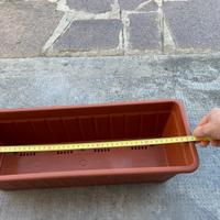 6 vasi grandi per fiori con supporto per terrazzo