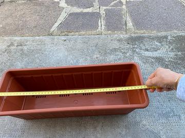 6 vasi grandi per fiori con supporto per terrazzo