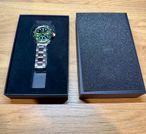 Orologio quadrante verde