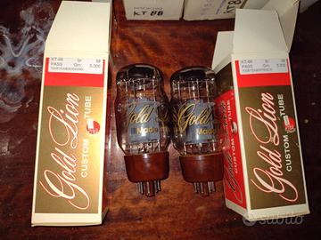 Coppia valvole Gold Lion KT-66 KT66 (NOS)