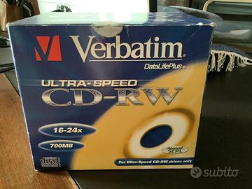 Confez. con 7 CD-RW Verbatim 700MB 16-24x